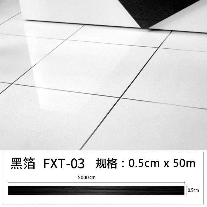 Living Room Floor Tiles Beautiful Seam Stickers Waterproof Floor Seam Stickers Decorative Stickers Diagonal Stickers Self-Adhesi: black  5mm