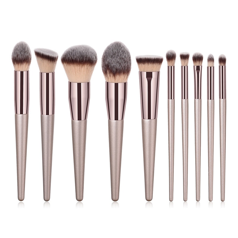 Makeup børster sæt skønhed 22 stk makeup børste pudder blush foundation concealer øjenskygge eyeliner øjenbryn champagne børste