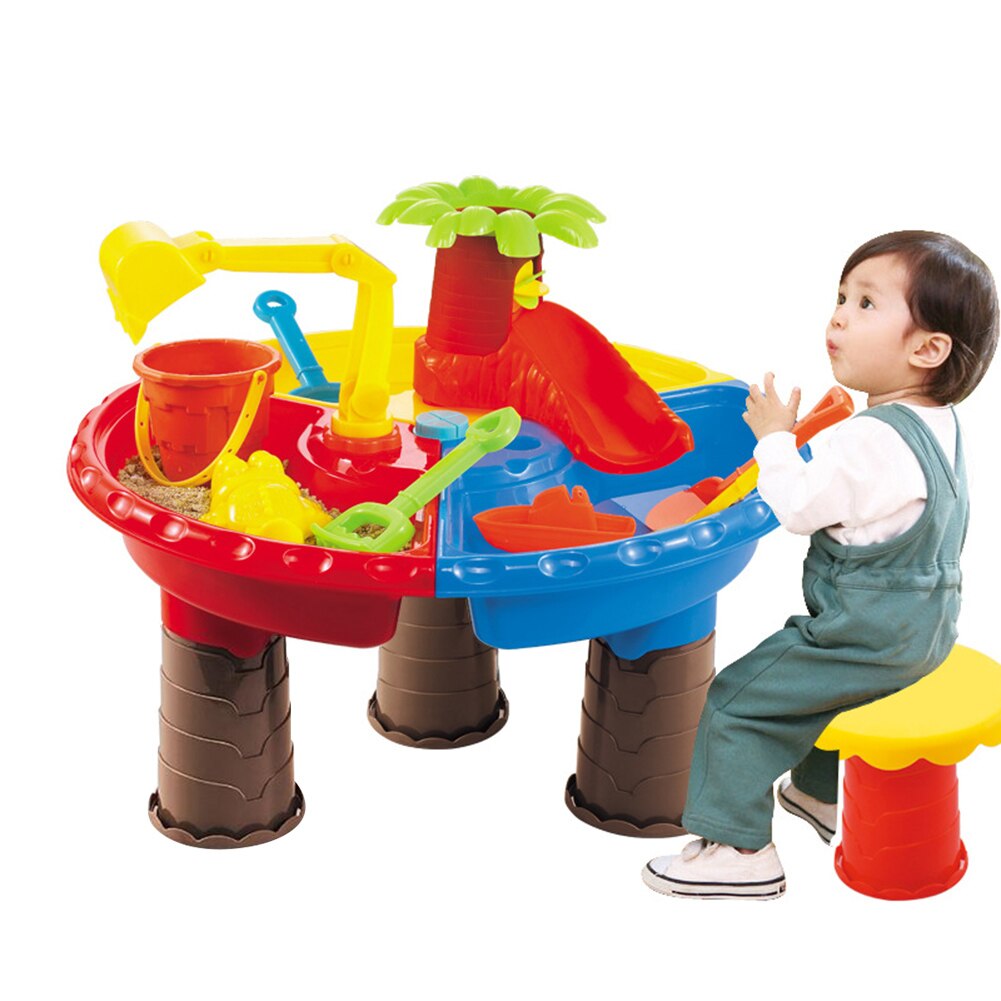 Enfants en plein air été plage sable creuser outil eau jouant en plastique Table jouet Kit