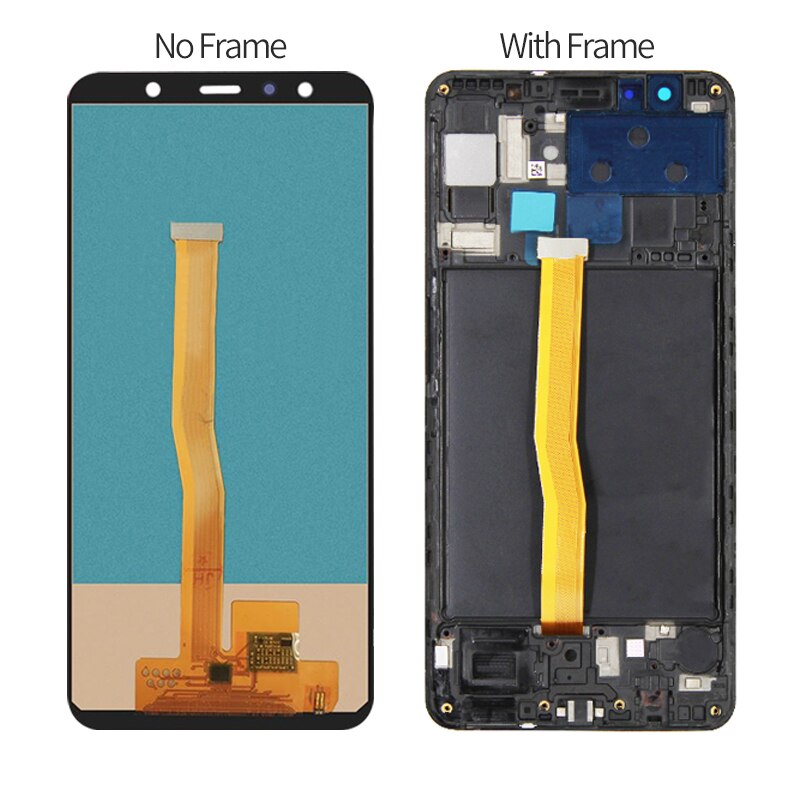 echt Getestet Für Samsung Galaxis A7 A750F A750FN A750G LCD Anzeige Touchscreen Digitizer Montage Rahmen Ersatz