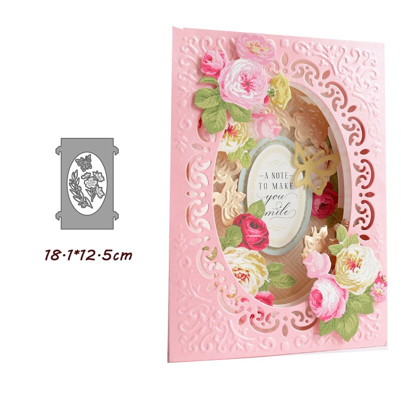 Panalisacraft grote bloemenlijst metalen snijmallen stansen scrapbook album papier kaart knutselen reliëfdruk: 2385