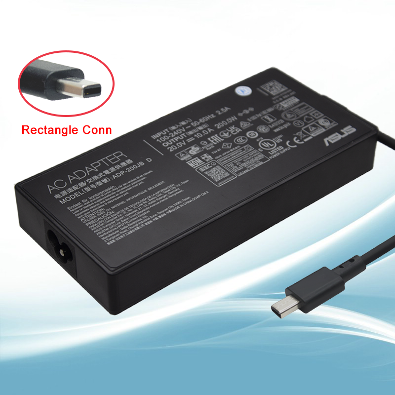 20V 10A 200W ADP-200JB D Rectangle Conn AC Adapter Power Laptop Charger For ASUS TUF Gaming A14 ) FA401WV: WHITE