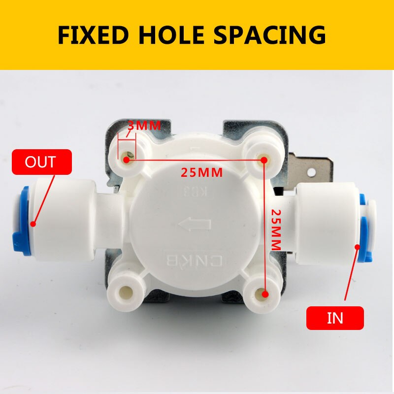 Quick-connect 1/4" DC24V Solenoid Valve RO Water Purifier CNKB-FPD-360L30 Inlet Water Electromagnetic Valve Normally Closed Type