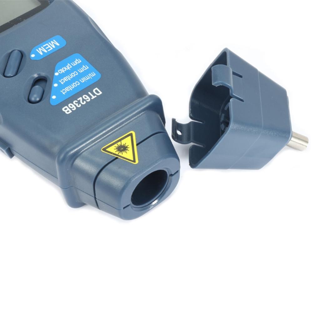 DT-6236B 2 In 1 Digital Tachometer Contact / Non-Contact Photo Tachometer RPM Tachometer 2.5-99.999 RPM Photo Tach