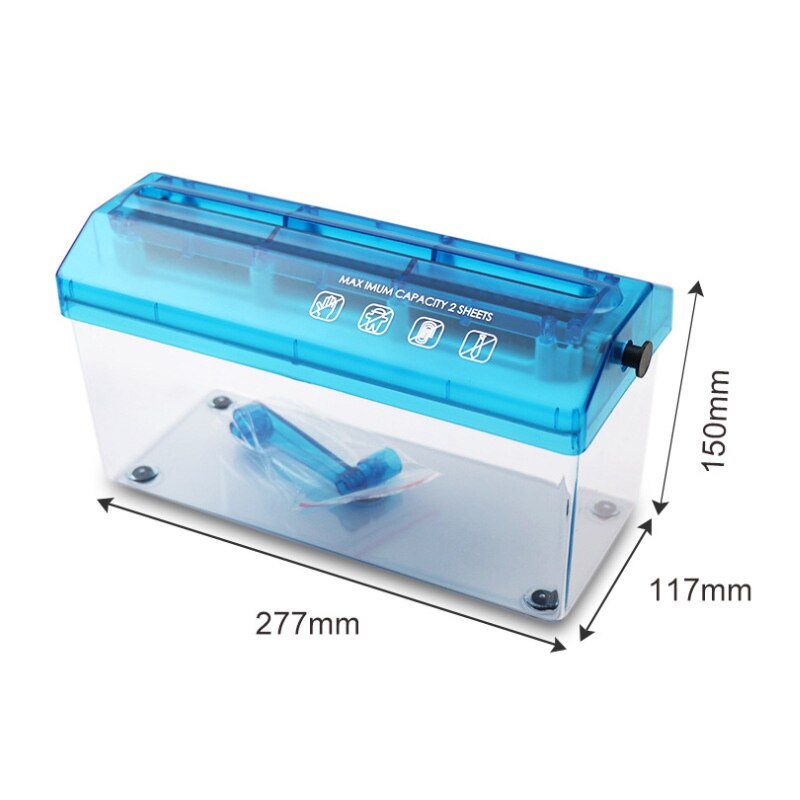 Trituradora Manual de documentos para hojas A4, trituradora Manual de documentos para oficina y escuela, para papel y documentos