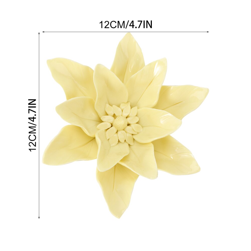 Fleur d'art en céramique murale suspendue, décor artisanal stéréoscopique artificiel pivoine de Luoyang pour salon