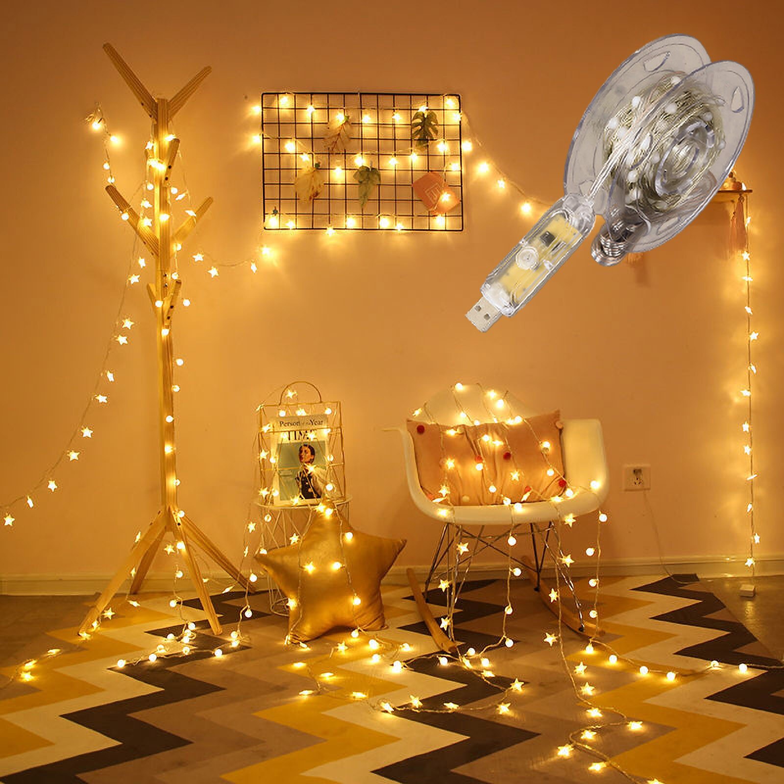 S # Kerstverlichting String Opbergdoos Roulette Licht Thuis Kerst Bruiloft Decoratie Led String Verlichting