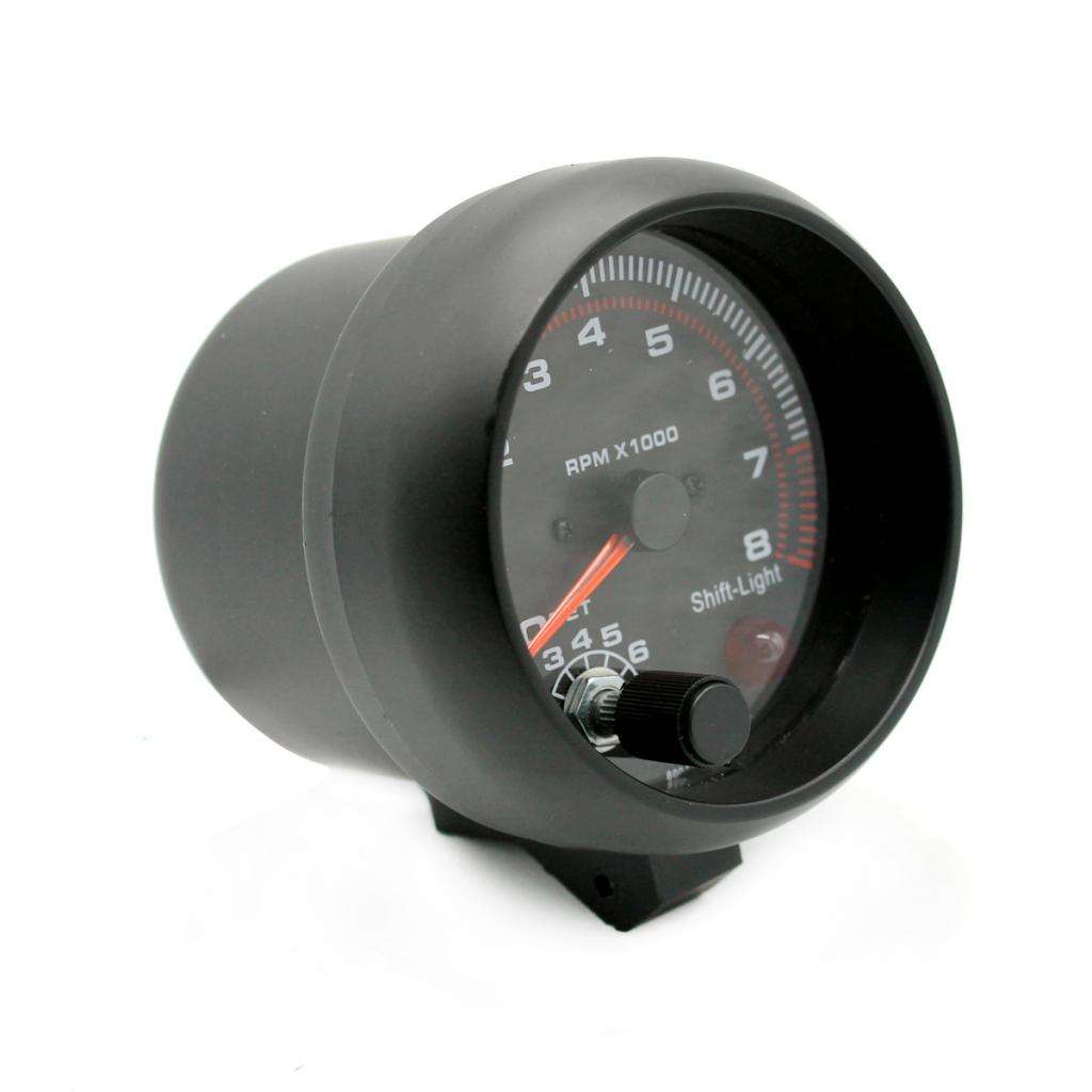 3.75inch 95mm Tachometer Tach Gauge for Auto Car 0~8000RPM 12V DC White LED Light