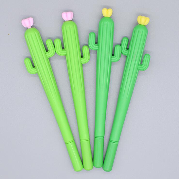 bolígrafo de gel en forma de cactus lindo 0,5mm negro tinta Neutral pluma oficina útiles escolares de escritura papelería
