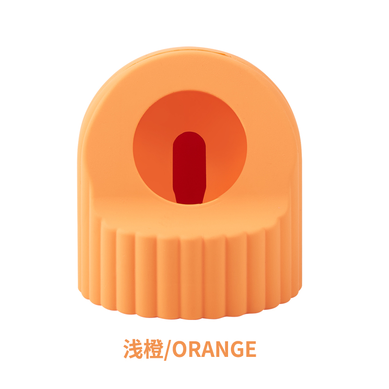 Soporte de cargador de silicona suave para Apple Watch Series 8, 7, 6, 5, 4, 3, 2, 1 SE, estación de carga Iwatch, accesorios de soporte de escritorio: Naranja