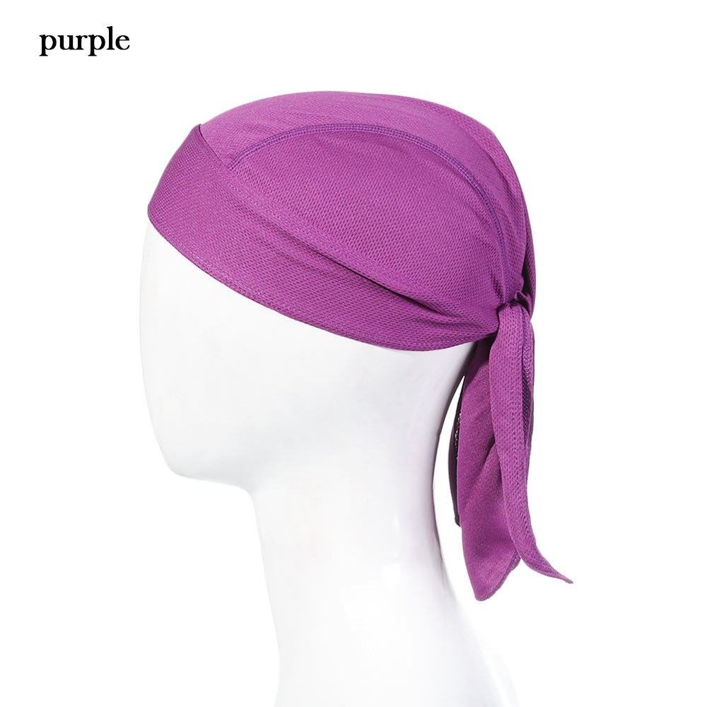 Bandana unisexe pour cyclisme en plein air, 1 pièce, casquette de Pirate respirante à séchage rapide, doublure de casque, refroidissement de vélo, couvre-chef de Sport: purple
