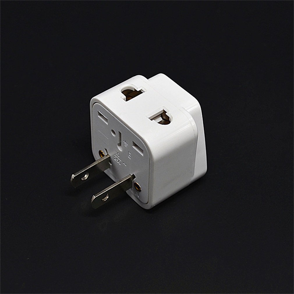 2 Pin Universal World Travel Adapter Konverter USA Power Stecker Adapter Konverter EU/UK/AU Stecker zu USA Weiß