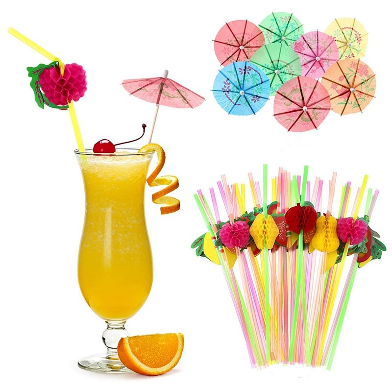 Hawaii Tropical Party Decoratie Set Stro Tafel Rok, Hibiscus Bloem, Palm Blad, Papier Ananas Decoratie