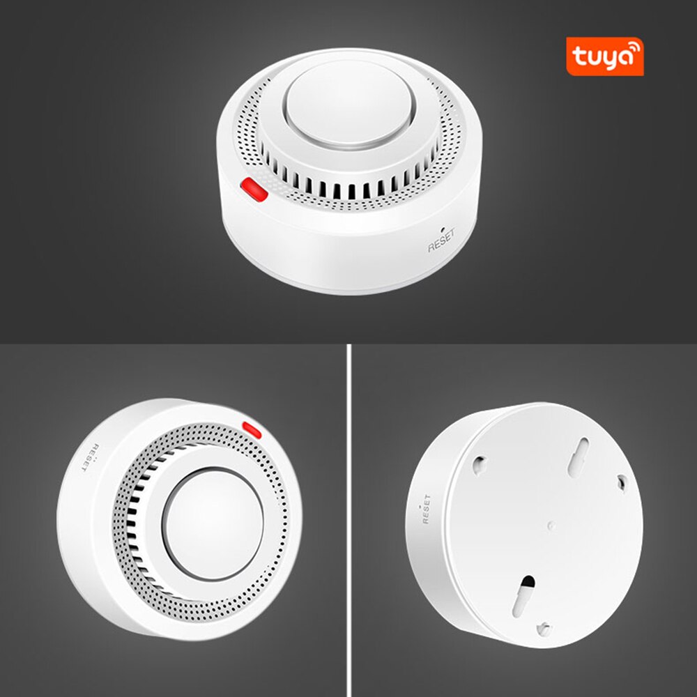 Wifi røgdetektor smart brandalarm sensor trådløst sikkerhedssystem smart life tuya app kontrol smart hjem til hjemmekøkken
