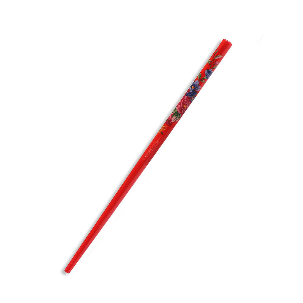 1Pc Women Chopstick Colorful Wood Hair Stick Retro Style Hand-carved Natural Hair Accessories Hair Styling Tool