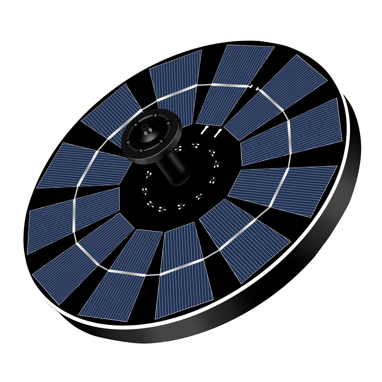 Solar Fountain Pump Floating Bird Bath Fountain 2.5W Solar Powered Birdbath Pump For Pond Pool Garden Bird Bath Fish Water Level