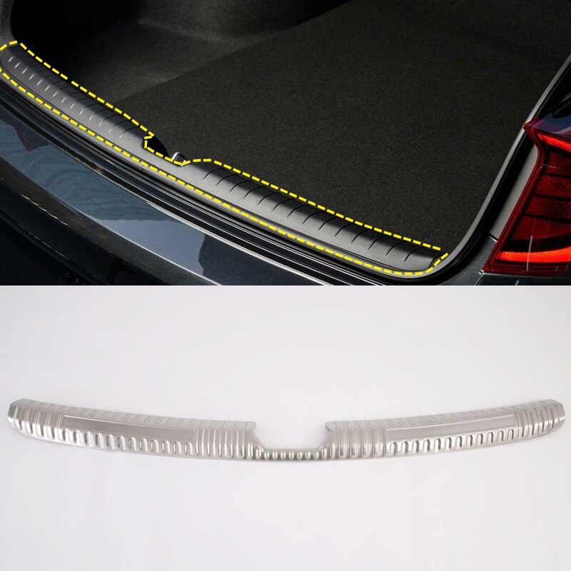 Voor Hyundai Sonata Sensuele DN8 Rvs Auto Accessoires Inner Rear Bumper Guard Plate Trim 1 stuks