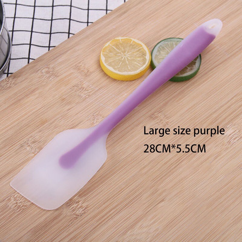 Non-stick Silicone Spatula Kitchen Ware Cooking Utensils Spatula Beef Meat Egg Butter Scraper Pizza Shovel Turners Food Lifters: GJC14 Purple