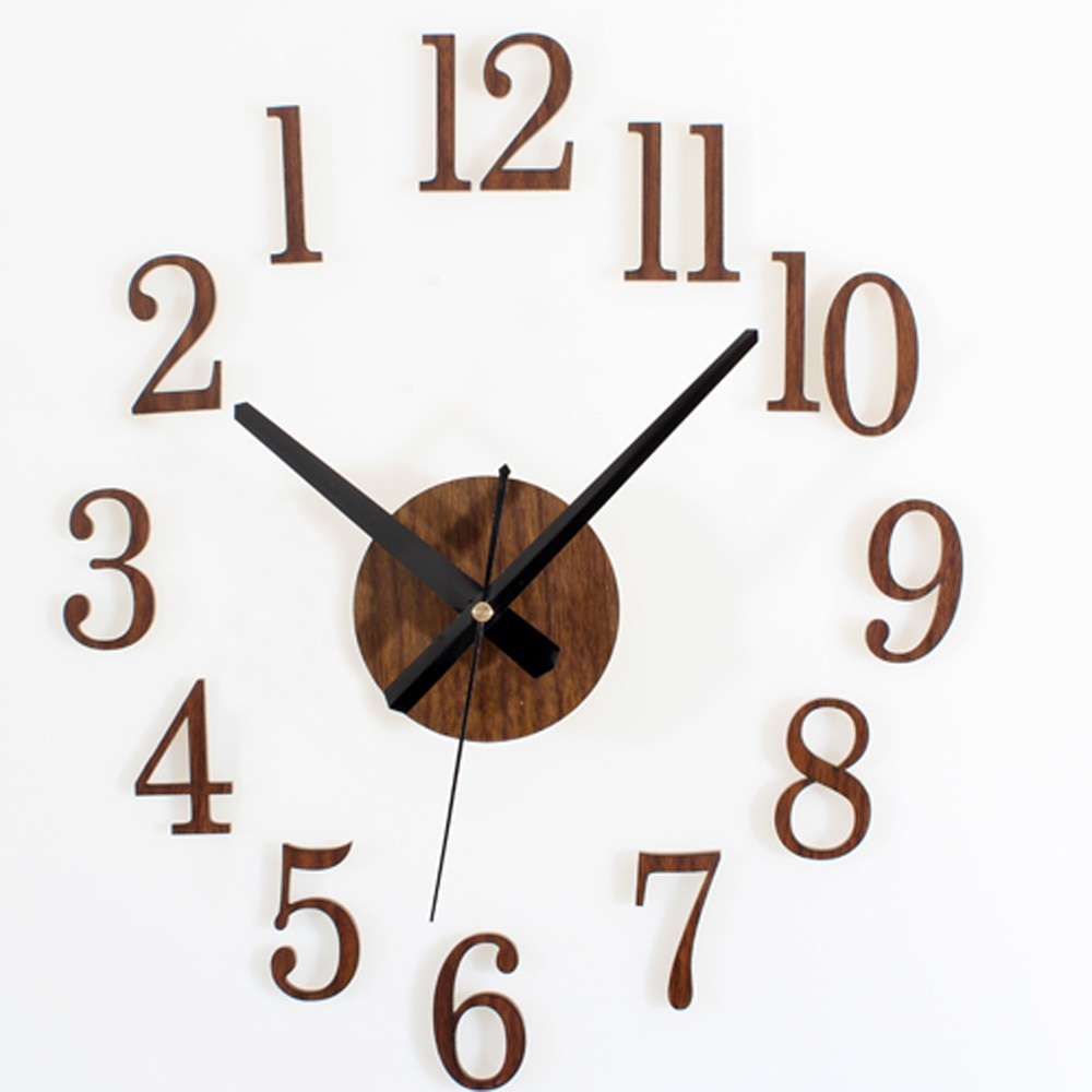 Horloge murale inversée arabe | Horloge moderne numérique Unique, horloge à Quartz, fantastique 3D silencieuse, en bois, pour salon, bricolage