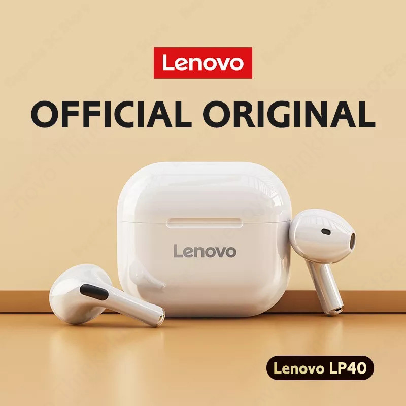 Originele Lenovo LP40 Bluetooth 5.0 TWS draadloze koptelefoon Menselijk oorontwerp Headset Eenvoudige bediening vast te pakken hoofdtelefoon