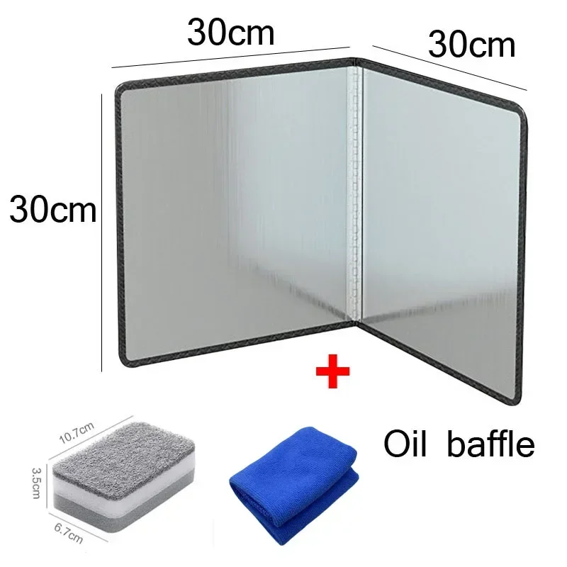 1/2Pcs Kitchen Gas Stove Baffle Stainless Steel Frying Oil Splashing Protection Foldable Splash Proof Baffle Kichen Accessories: PURPLE