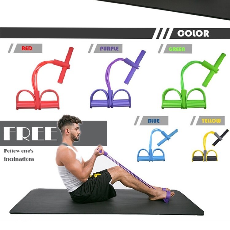 4 Resistanc Elastic Pull Ropes Exerciser Rower Belly Resistance Band Home Gym Sport Training Elastic Bands For Fitness Equipmen