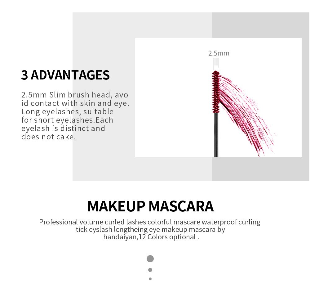 1pcs Color Mascara Waterproof 4d Silk Fibre Express Mascara Long-lasting Curling Lengthening Color Mascara 5ml