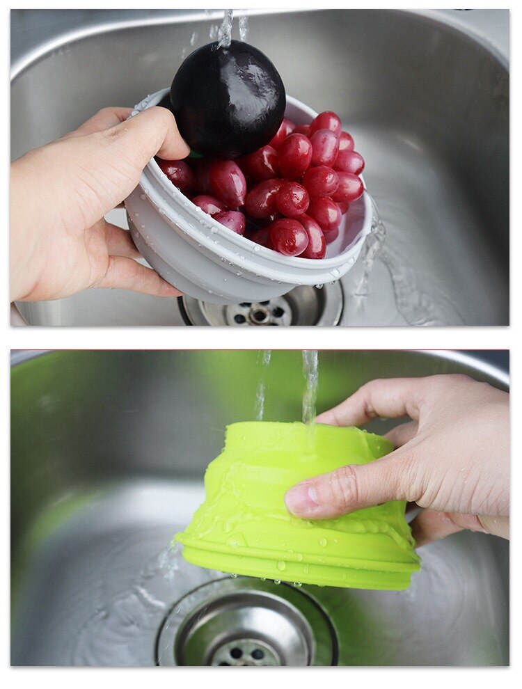 Bol en Silicone pliable en plein air randonnée bol pliant Portable de alimentaire