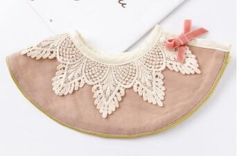 Baby bib saliva towel rice round bib baby cotton pocket maternal infant supplies Baby Bibs Cotton Lace Tassel bow burp cloths: pink lace