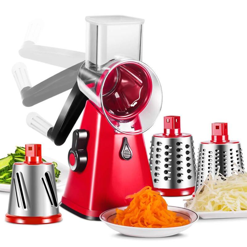 Newest Kitchen Accessories Gadgets Tools Manual Vegetable Cutter Multifunctional Round Mandoline Slicer Potato Shredder