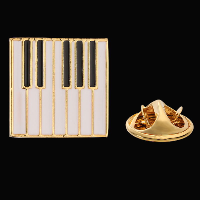 Klassisk Broche Musikk - Gitar, Piano, Tromme - Slipsnål Til Hatt, Skjerf, Skjorter: Titanbelagt