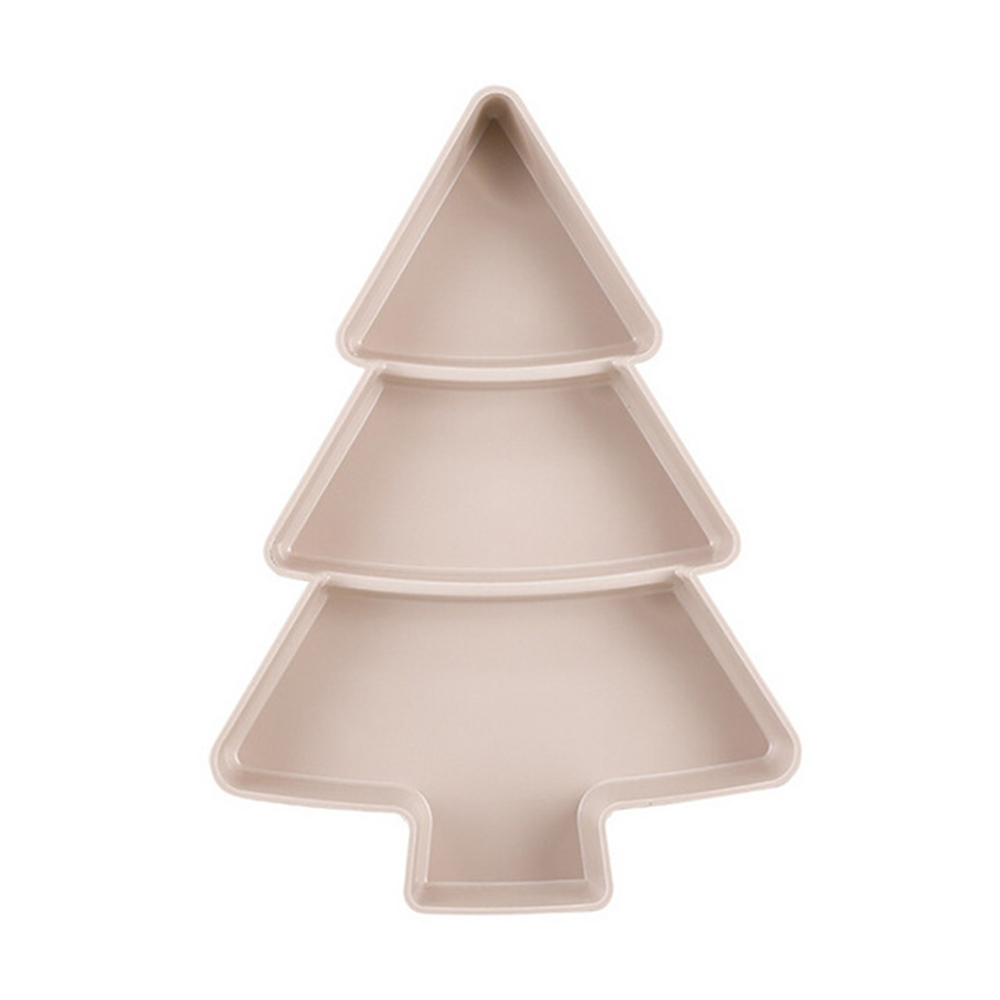 Christmas Tree Shape Candy Snacks Nuts Seeds Dry Fruits Plastic Plates Dishes Bowl Storage Box Home Kitchen Gadgets: Pink