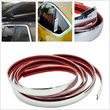 5M*25MM Car Chrome Styling Decoration Moulding Trim Strip Tape Protector Cover Soft PVC Chrome