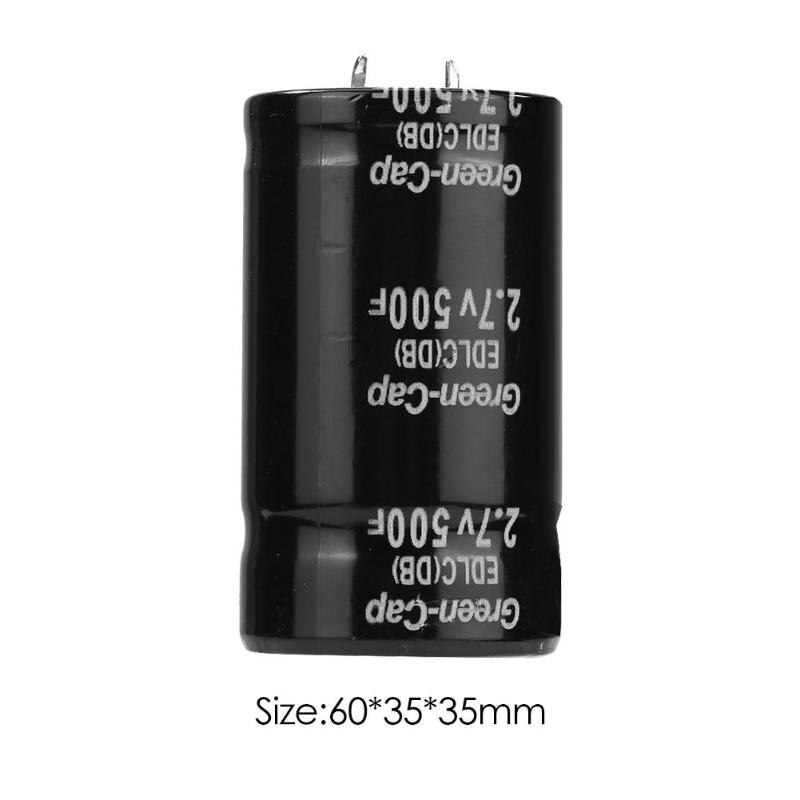 Capacitor farad 2.7 v 500f 35*60mm capacitores através do furo de uso geral capacitores acessórios de circuito capacitor eletrolítico