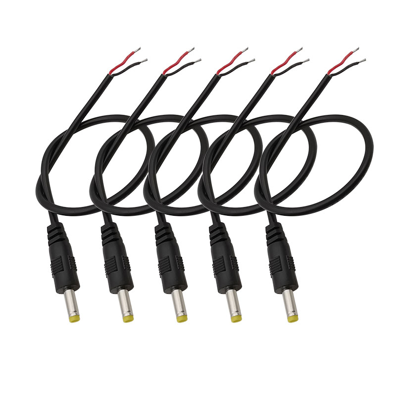 Dc-förlängningskabel 4.0 x 1.7mm dc-ström hane/hona jack uttag kabel adapter kontakt för cctv-kamera led-remsa ljus: Mörkgrå