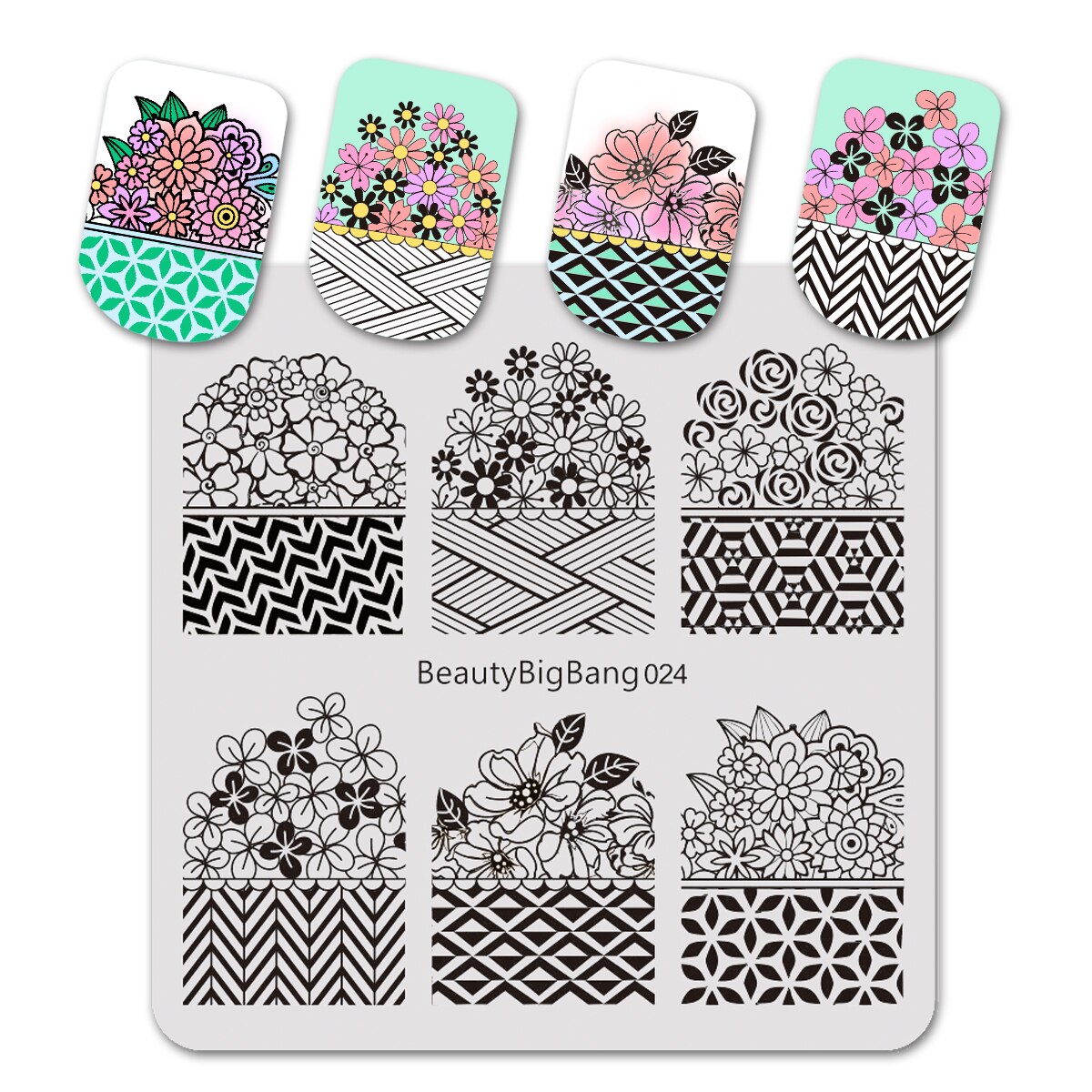 Beautybigbang nagelstämplingsplattor vågskepp havsfisk val bild form vintage rostfritt stål nagelkonst mall stencil 028: 024
