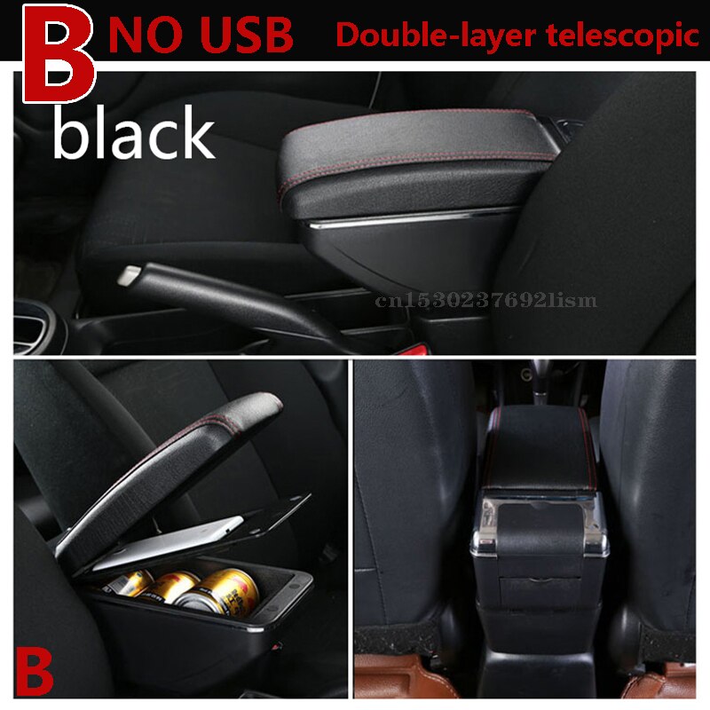 Für Opel Astra Armlehne Kasten Opel Astra J Universal- Auto Zentrale Armlehne Lagerung Kasten Tasse Halfter Aschenbecher Änderung Zubehör: B  rot Linie Nein USB