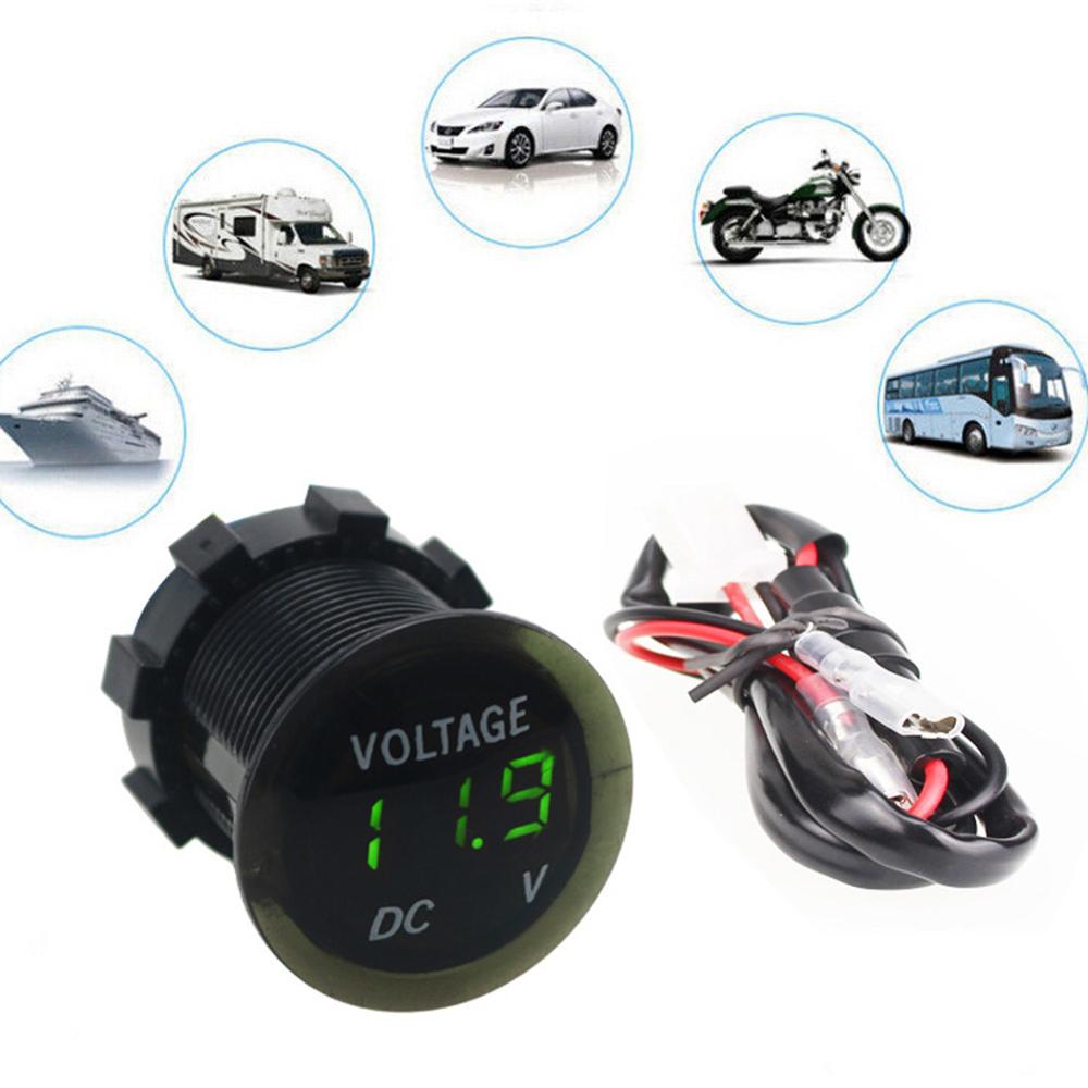 Auto Voltmeter Amperemeter Dc 9-30V Panel Voltage Auto Led Digitale Gemodificeerde Auto Batterij Motorfiets Truck Tester Batterij capaciteit