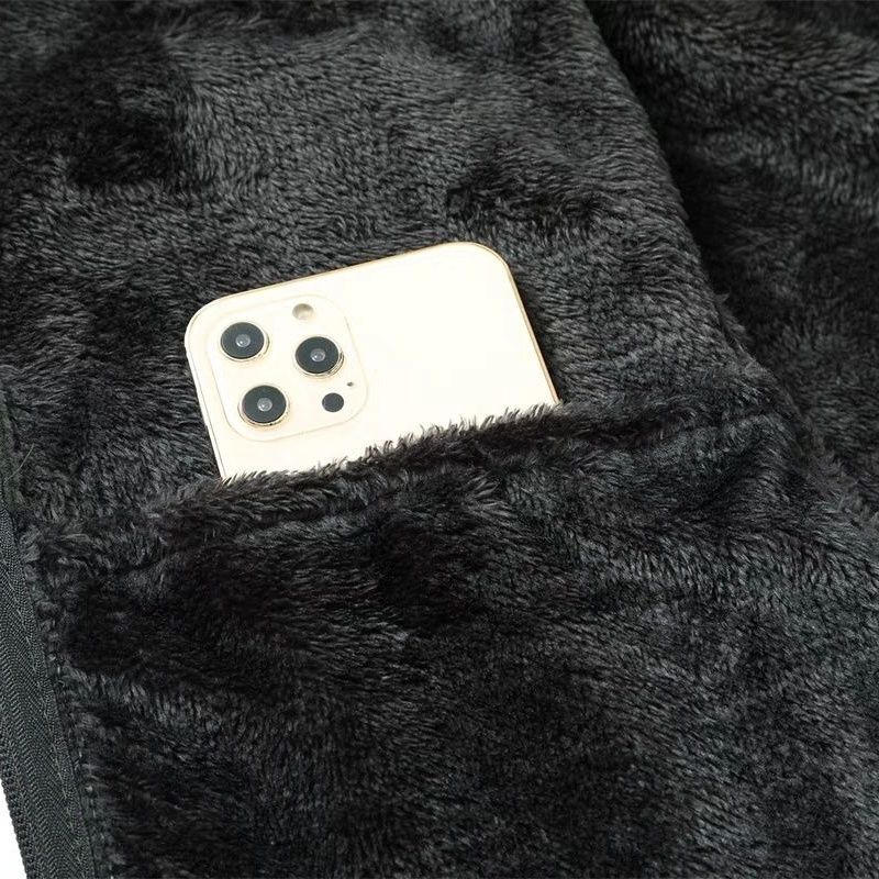 Warme vestjas voor heren Polar Fleece Winddicht Outdoor Multi Pocket Sport Mouwloos jack Casual dik vest met letterprint