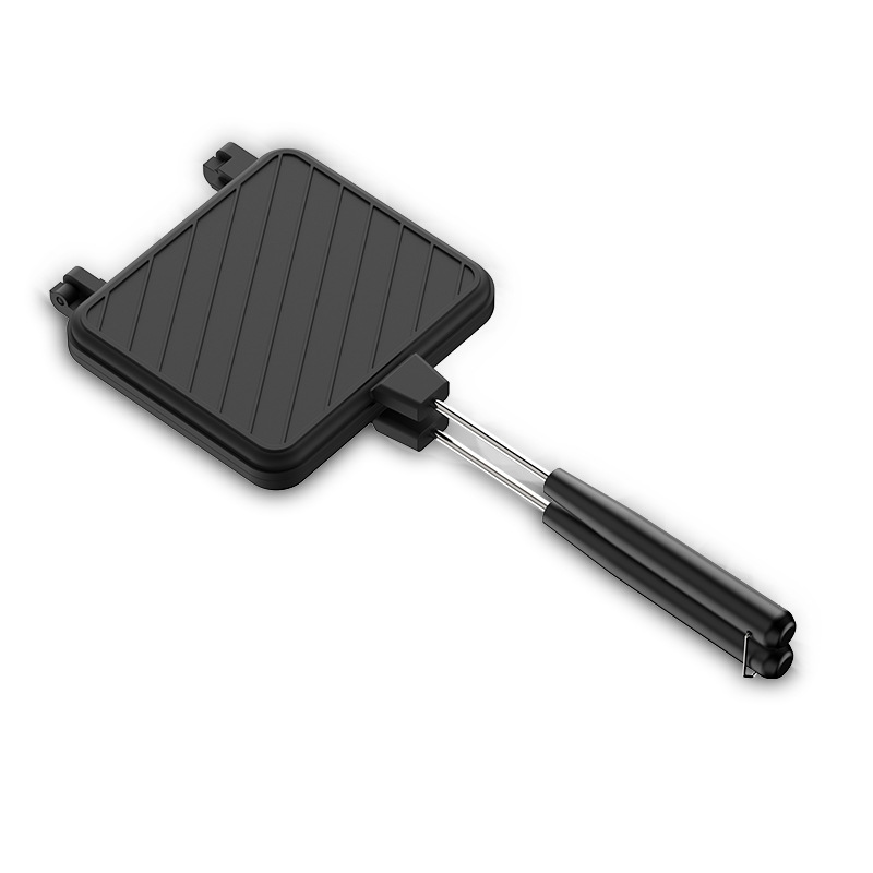 Aluminum Alloy Sandwich Maker Pan Double Sided Frying Pan Non-Stick Sandwich Grill Pan Detachable Sandwich Maker Cookware