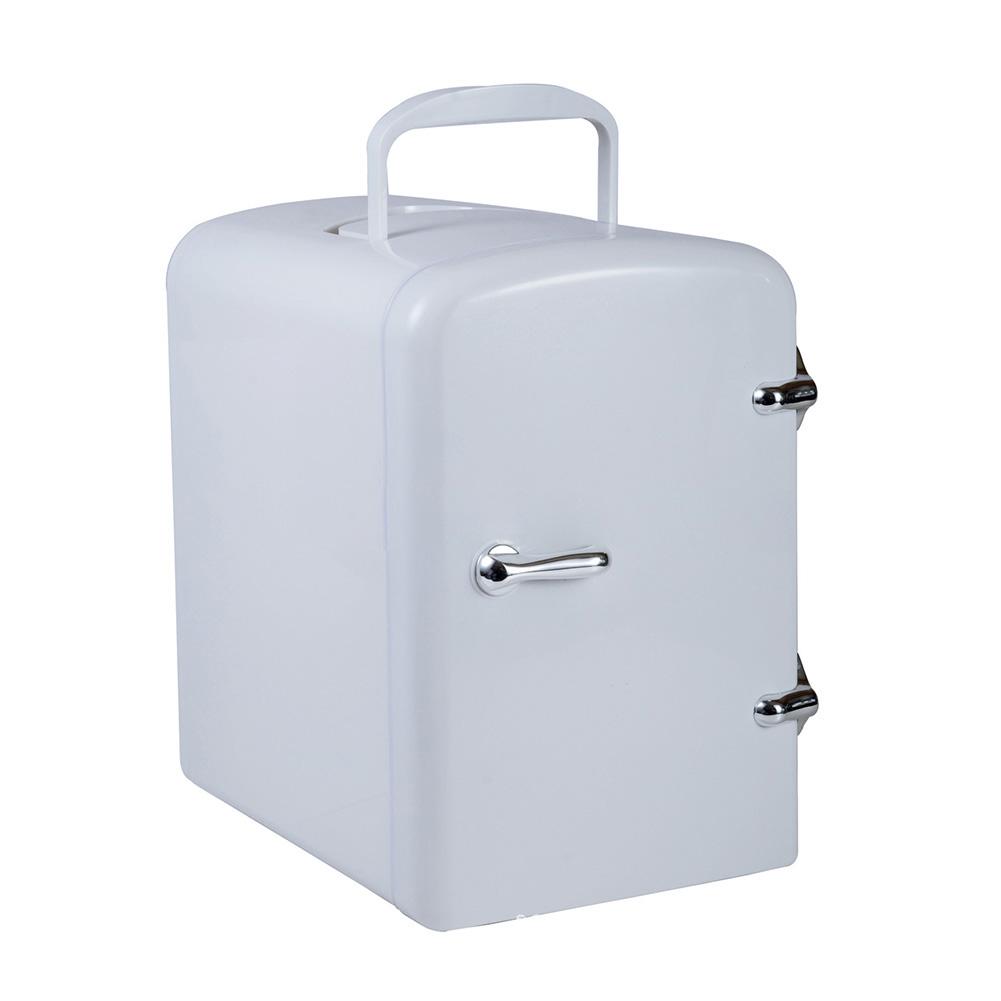 4L Mini Fridge Cooler and Warmer Portable Compact Personal Fridge Semiconductor Electronic Fridge Food Cosmetics Fridge for Home: White