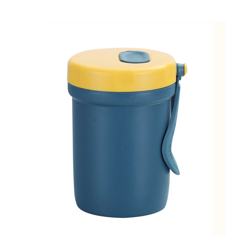 1100ml Eco-friendly Material Lunch Box BPA Free Bento Box Microwave Food Container with Cutlery: Soup Box-Yellow