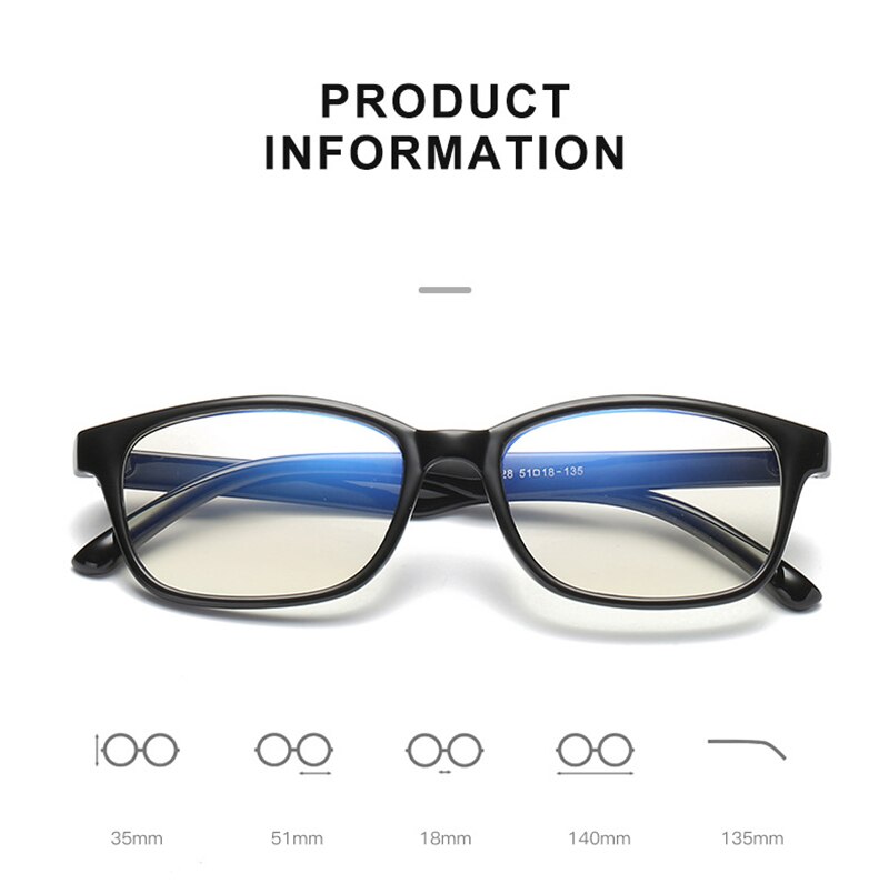 Spuare Anti Blue Light UV400 Computer Gaming Eyewear Glass Frame For Women Men Optical Spectacle Glasses Eyeglasses Frame