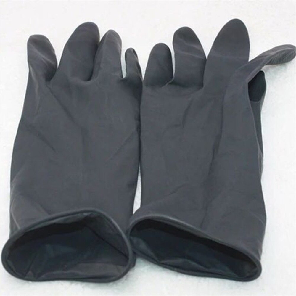 Guantes de goma gruesa para peluquería, manoplas antideslizantes duraderas, accesorios para peluquero, herramientas de estilismo, color negro, 1 par