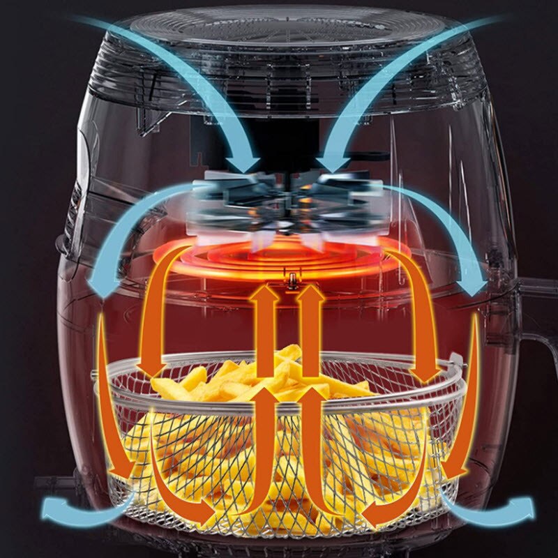 Air Fryer Basket Stainless Steel Mesh Basket For Kitchen Air Fryer Accessories Basket With Handle
