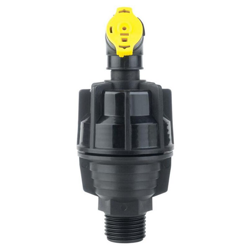 Aspersor de larga distancia con rosca macho, rociador giratorio de 1/2 grados de , boquilla de riego para jardín y agricultura, 360 pulgadas: YELLOW