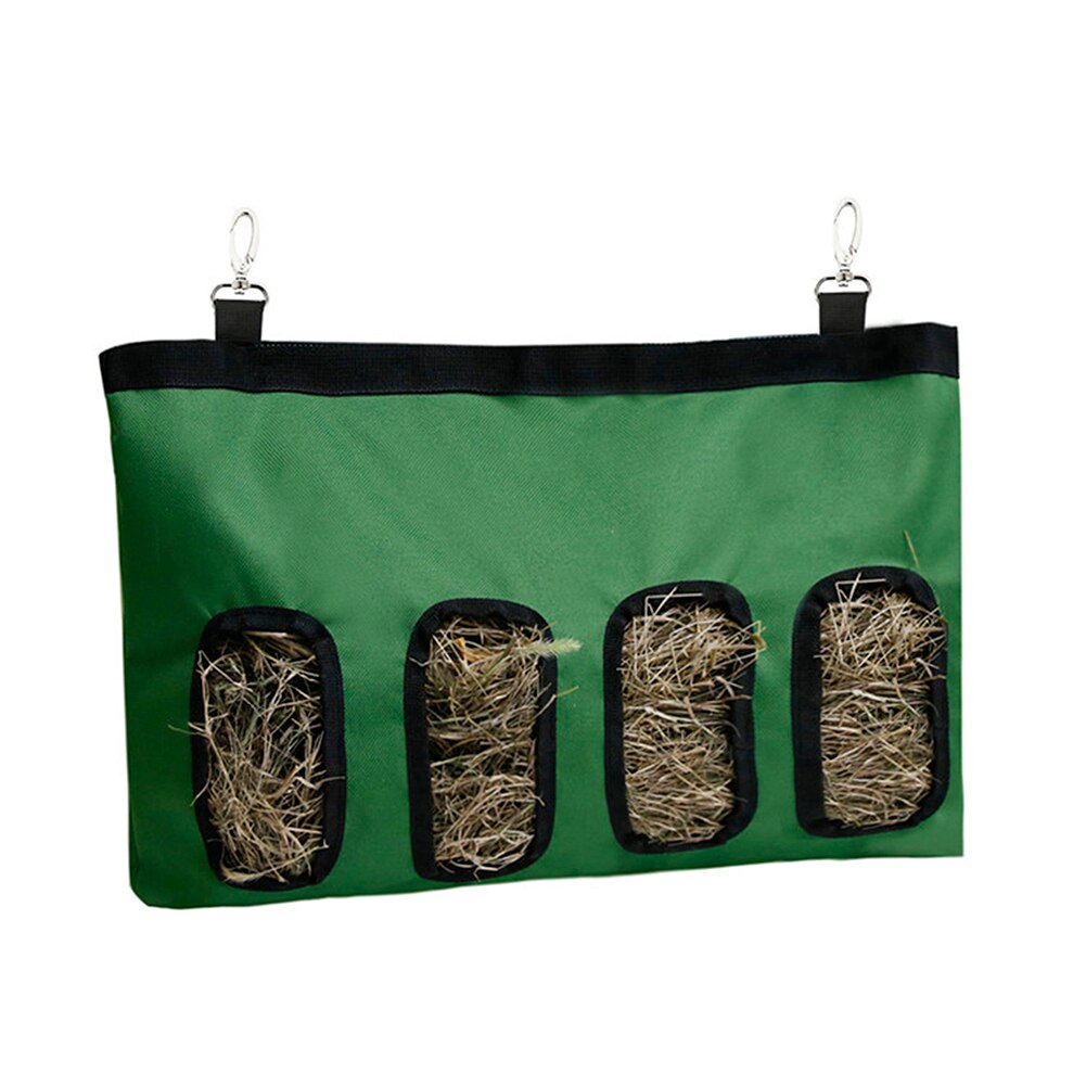 Hooi Zak Opknoping Pouch Feeder Zak Houder Met 4 Gaten Draagbare 600D Oxford Doek Kleine Dieren Levert Voeden Dispenser