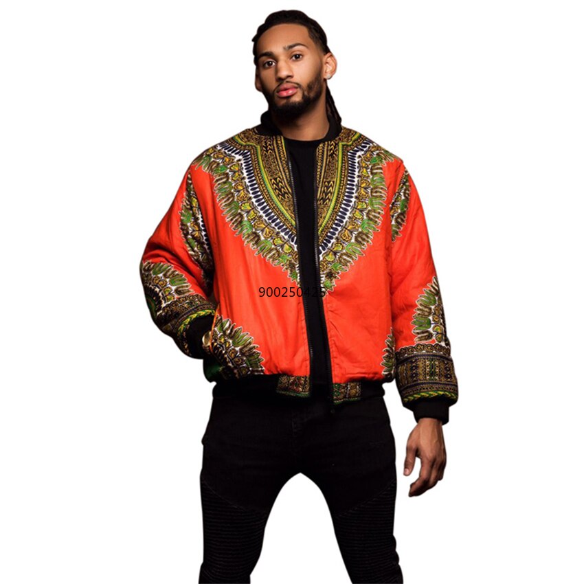 Afrikanske mænd jakke print rich bazin langærmet afrika traditionel dashiki retro frakke til herretøj s-xl