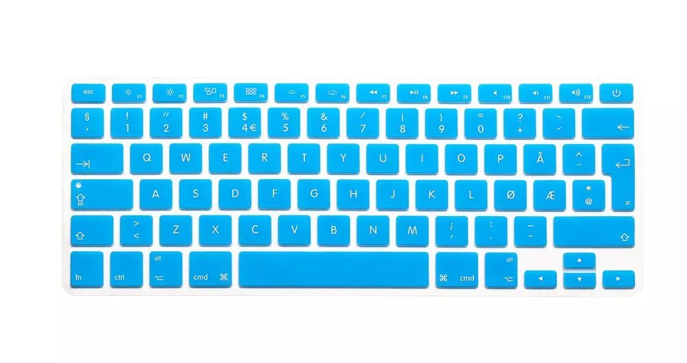 Norwegian Silicone Euro EU Keyboard Silicone Keyboard Cover For Apple macbook Air Pro Retina 13 15 17 For Mac Book Laptop Skin: Lack blue