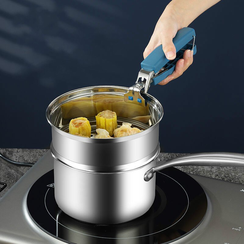 Poignée antidérapante en Silicone résistant à la chaleur, couvercle Anti-brûlure, pince pour Pot de chaleur, gants de four à micro-ondes, outils de cuisine E11830